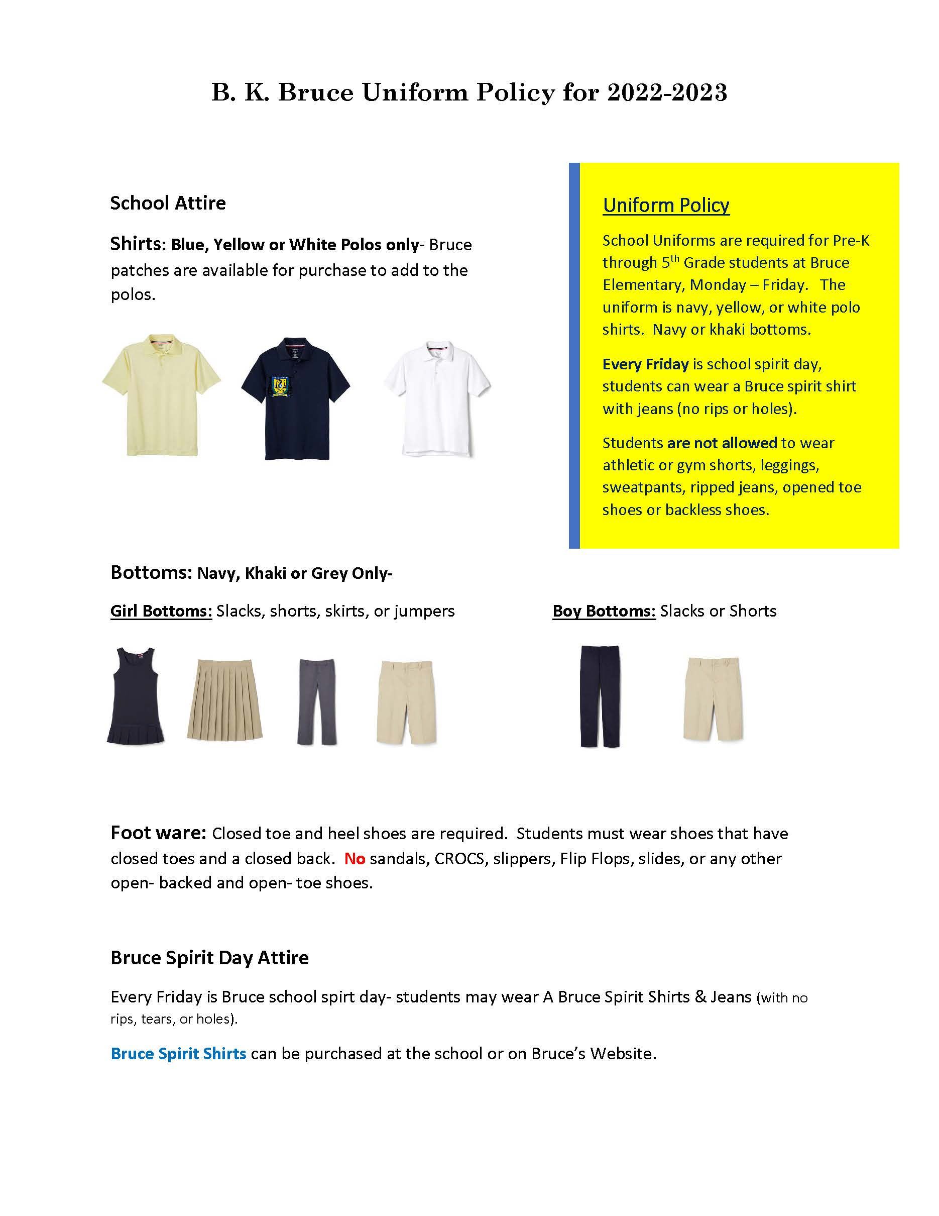Dress Code 2022-2023
